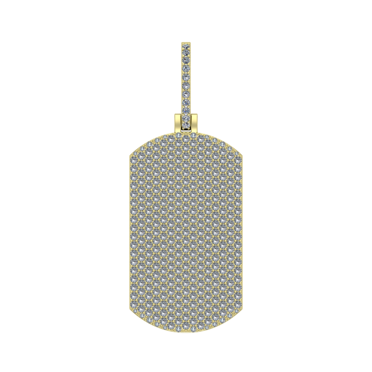 HIP-HOP DOG TAG DIAMONDS PENDANT